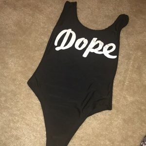 “DOPE” bathing suit